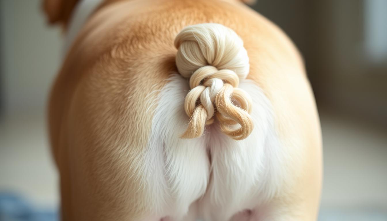 bulldog with tail