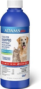  Adams Plus Flea and Tick Shampoo with Precor for Cats and Dogs, 24 Ounces