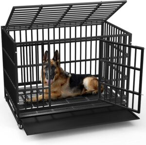 LEMBERI 48:38 inch Heavy Duty Indestructible Dog Crate