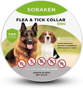  SOBAKEN Flea and Tick Prevention for Dogs, Natural and Hypoallergenic Flea and Tick Collar for Dogs