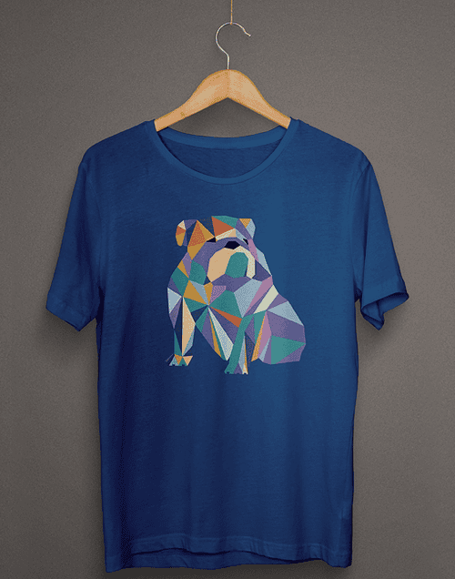 bulldog fractual tshirt
