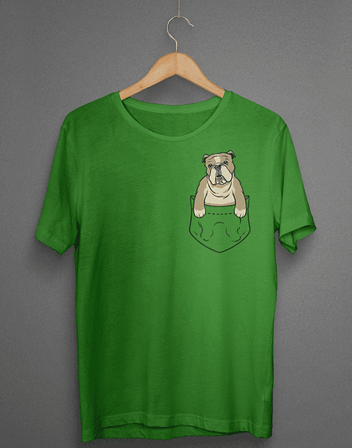english bulldog pocket tshirt00